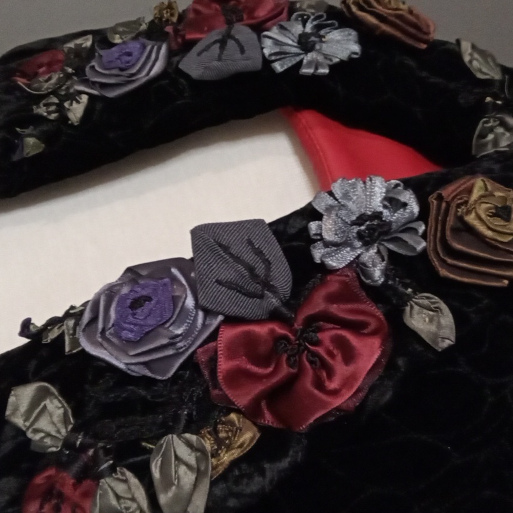 VINTAGE Katharyn Dianos Velvet Coat M - Picture 2 of 12